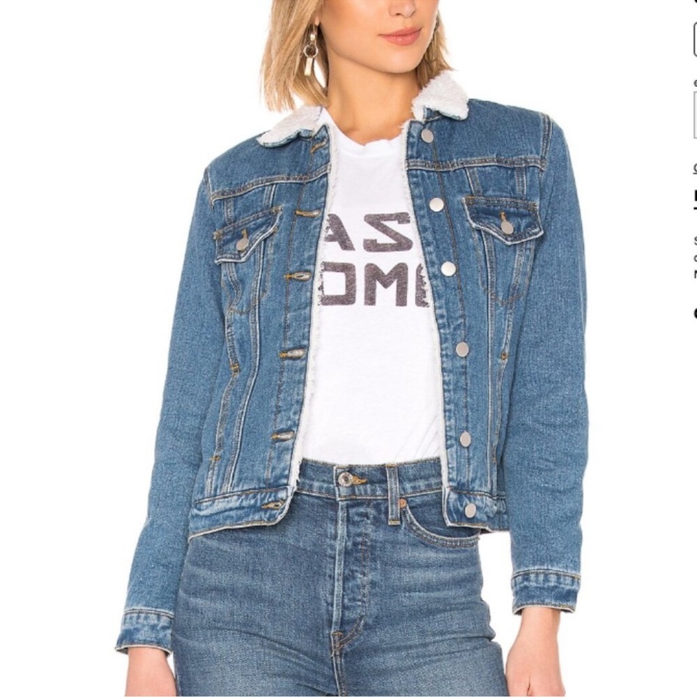 NWOT Sherpa Denim Jacket - REVOLVE